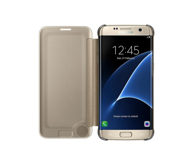 Samsung Clear View Cover do Samsung Galaxy S7 Edge złoty - 291566 - zdjęcie 3